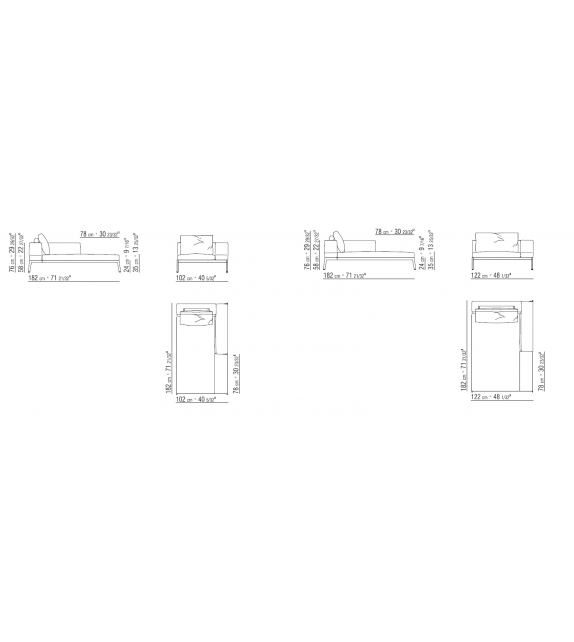 Lifesteel Dormeuse Flexform