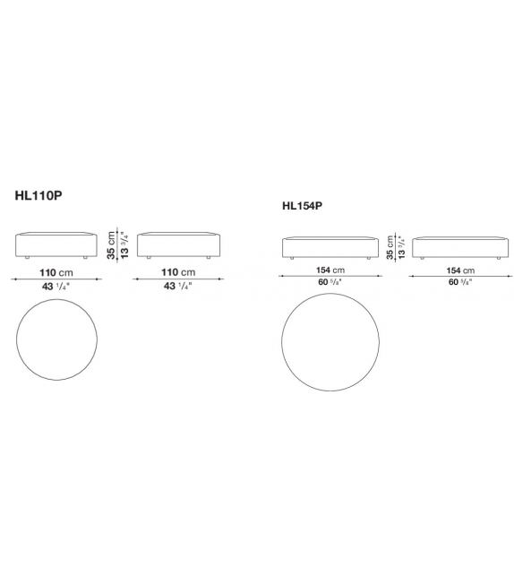 Harry B&B Italia Pouf Large