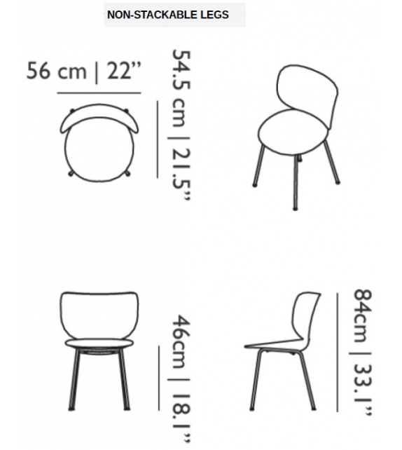 Hana Chairs Un-Upholstered Moooi