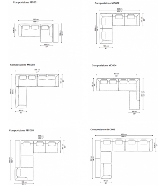 Michel B&B Italia Sofá