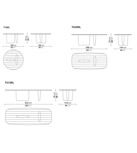 Tobi-Ishi B&B Italia Wooden Table