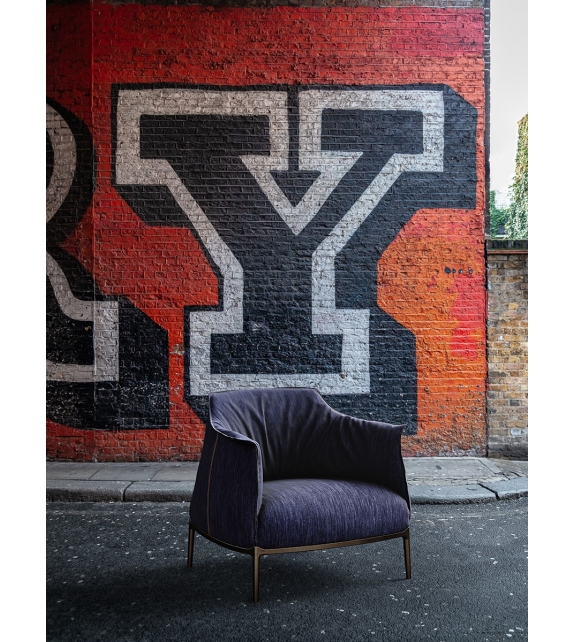 Archibald Denim Edition Poltrona Frau Armchair