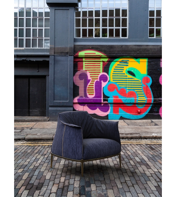 Archibald Denim Edition Poltrona Frau Armchair