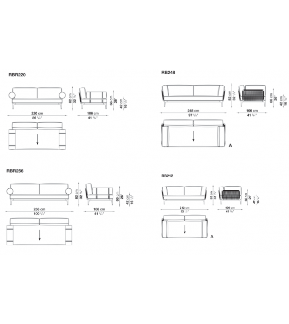Ribes Sofá B&B Italia Outdoor