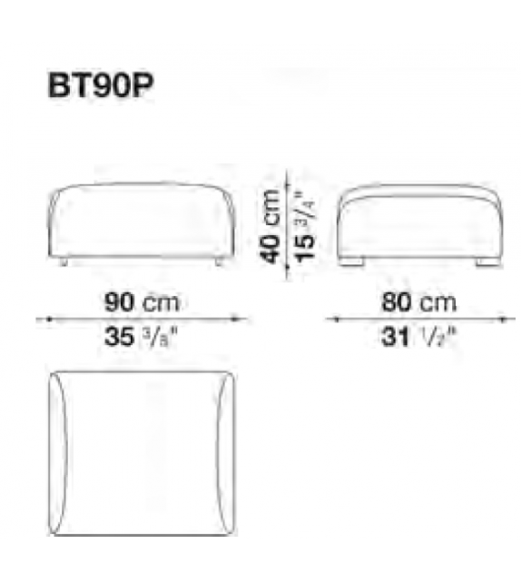 Butterfly B&B Italia Outdoor Sitzpouf