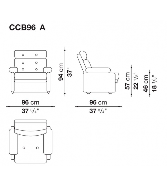 Coronado B&B Italia Armchair