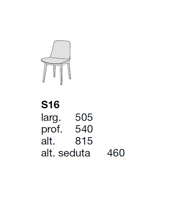 Ventura senza braccioli struttura in legno
