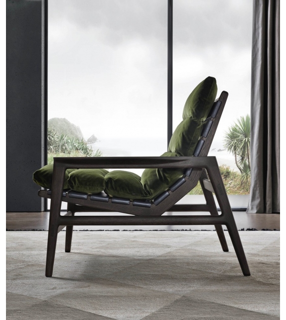 Ipanema Sessel mit Riemen aus Kernleder Poliform