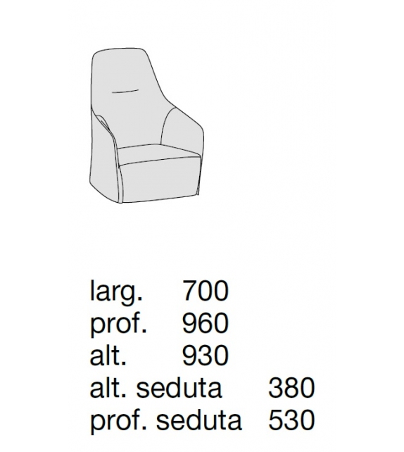 Santa Monica Lounge Fauteuil Poliform