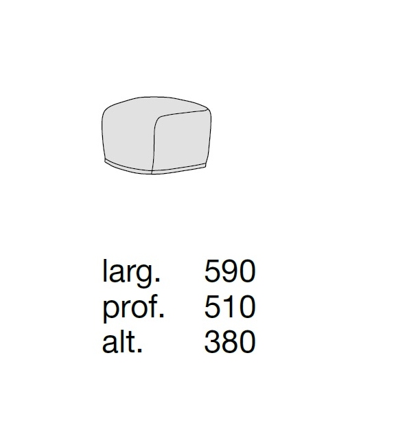 Santa Monica Lounge Poliform Pouf