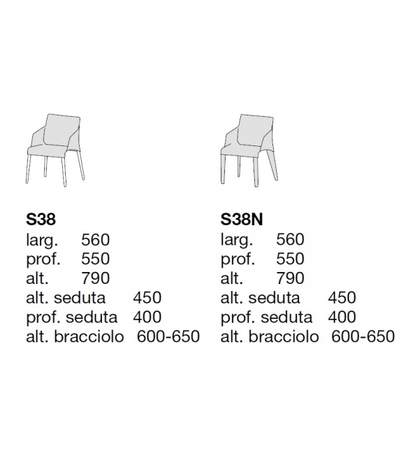 Seattle Chaise Avec Accoudoirs Poliform