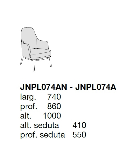 Jane Lounge Poliform Armchair