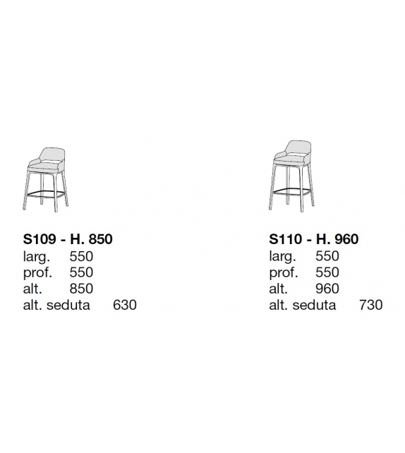 Sophie Lite Poliform Stool