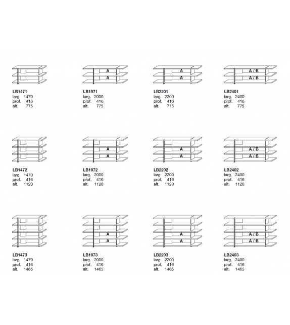 Poliform Bristol System Bücherregal
