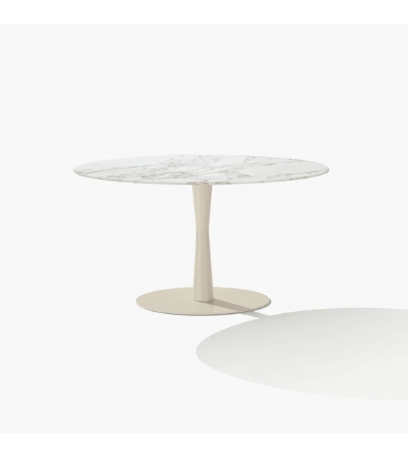 Flute Poliform Table avec Plateau en Marbre