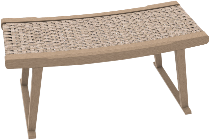 Sella Maxalto Bench with Woven Seat - Miliashop