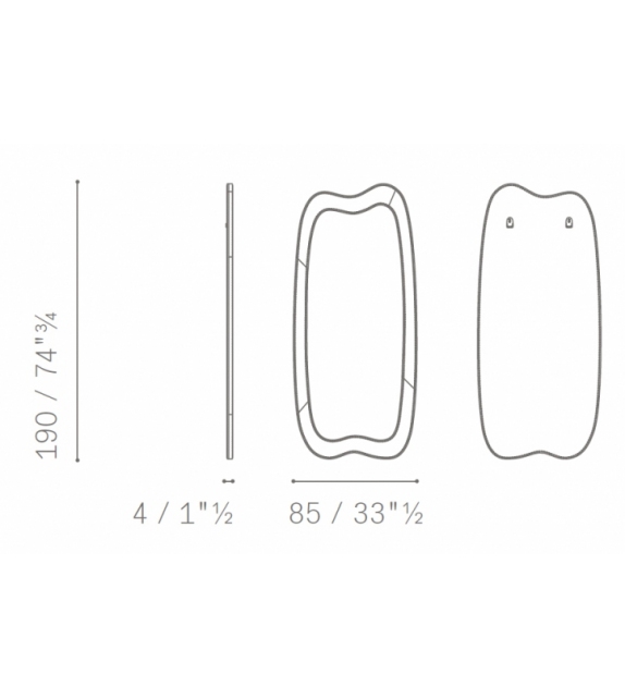 Squash Long Poltrona Frau Mirror