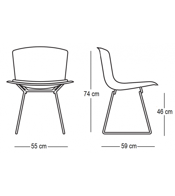 Bertoia Stuhl Voll Gepolstert Knoll