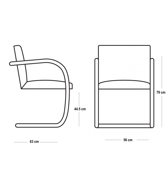 Brno Chair - Tubular Petit Fauteuil Knoll