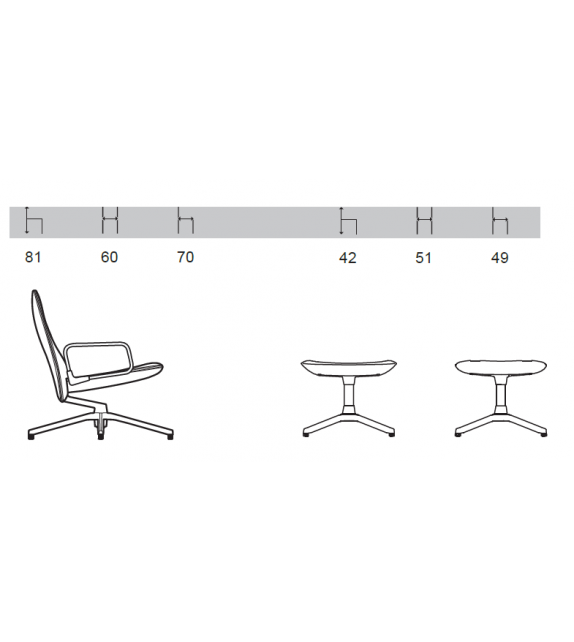 Pilot Chair Sillón Bajo Con Apoyabrazos Knoll