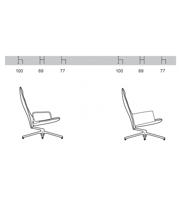 Pilot Chair High With Armrests Knoll