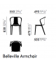 Ready for shipping - Belleville Armchair Wood Vitra