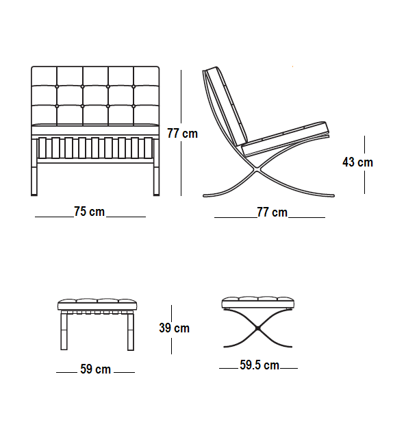 Barcelona Relax Sessel Knoll
