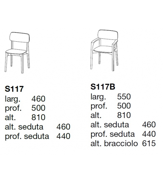 Curve Poliform Wooden Chair