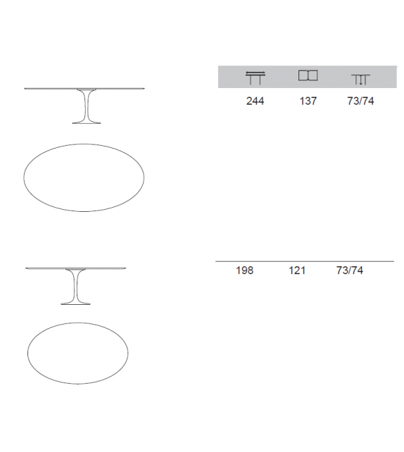 Saarinen Knoll Oval Table Wood