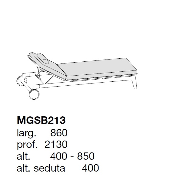 Magnolia Poliform Sunbed