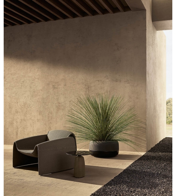 Strata Poliform Couchtisch mit Glasplatte