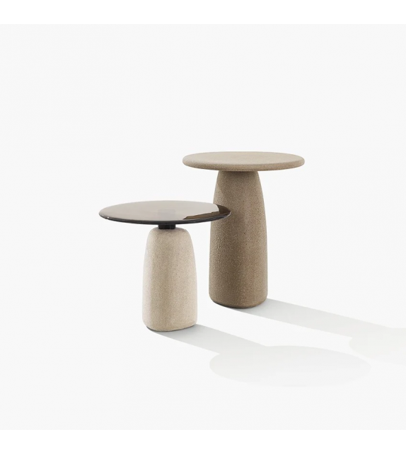 Strata Poliform Couchtisch mit Glasplatte