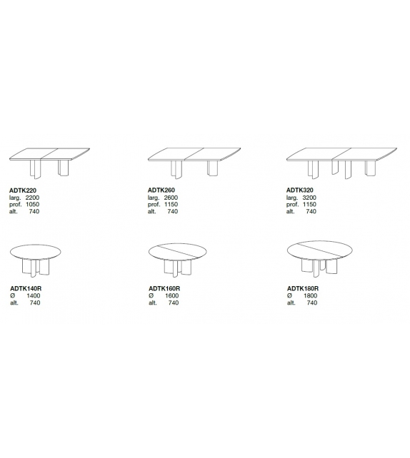 Adrien Poliform Table with Marble Top