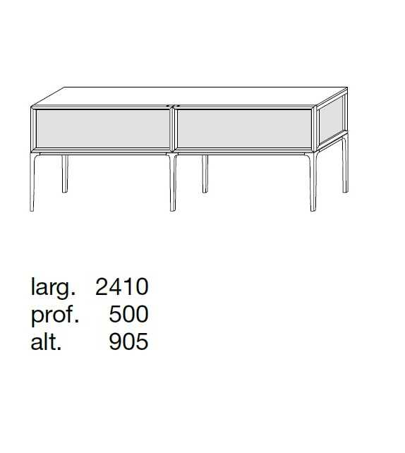 Aiko Sideboard Poliform mit Klapptüren