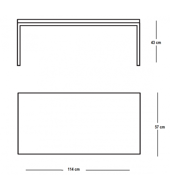 Florence Knoll Mesa Auxiliar Rectangular