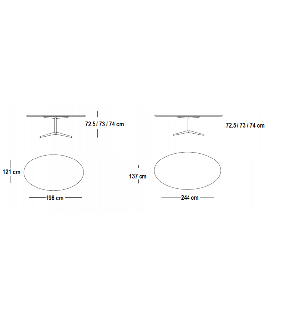 Florence Knoll Oval Table Desk