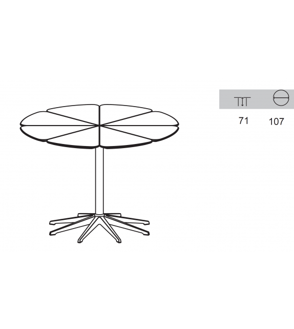 Petal Tavolo Knoll