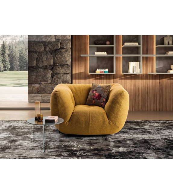 Air Round Lago Couchtisch mit Glasplatte