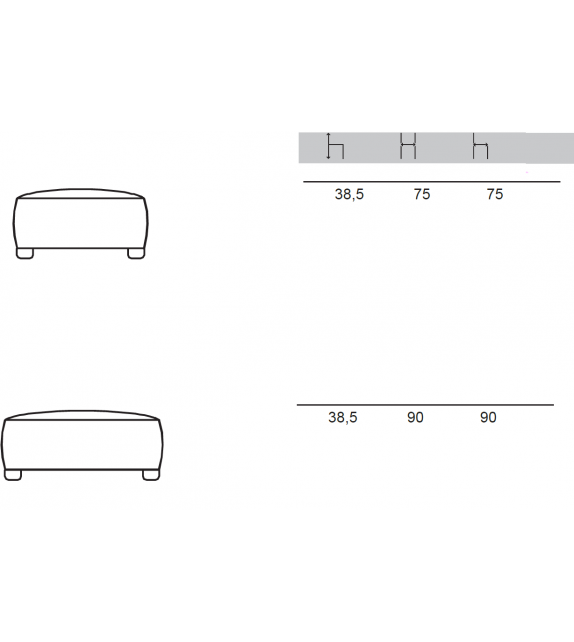 Barber & Osgerby Knoll Ottoman