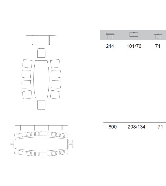 Florence Knoll Table de Conférence