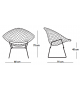 Bertoia Diamond Chair Mit Kissen Outdoor Sessel Knoll