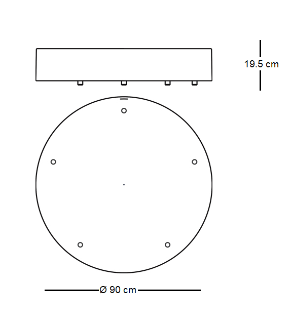 Panoramic Knoll Coffee Table