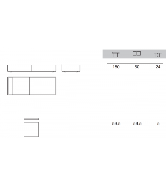 Matic Knoll Mobile Contenitore con Vassoio