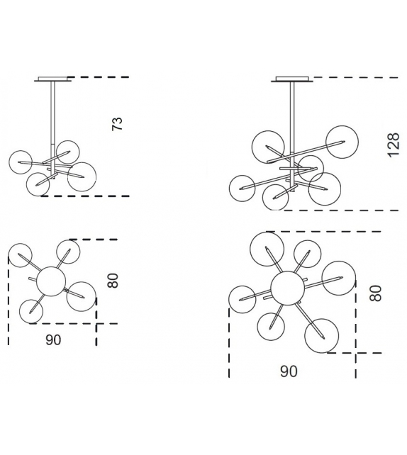 Versandfertig - Bolle Hängeleuchte Gallotti&Radice 110V