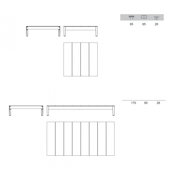 Lissoni Outdoor Collection Knoll Table Basse