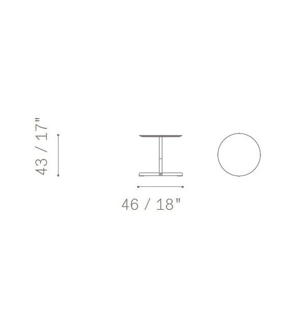 Ready for shipping - Bob Poltrona Frau Occasional Table with Leather Top