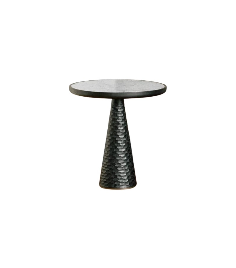 Duo Pedestal Table Poltrona Frau & Ceccotti Collezioni Mesita