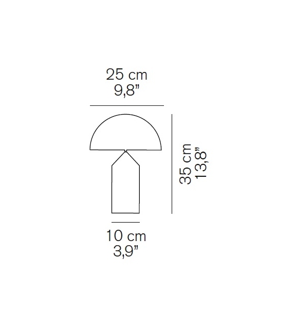 Ready for shipping - Atollo 238 Oluce Table Lamp