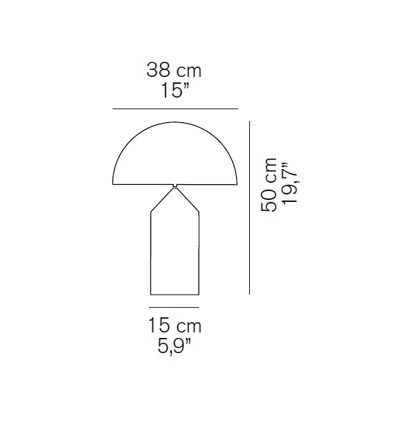 Listo para entregar - Atollo 239 Oluce Lámpara de Mesa