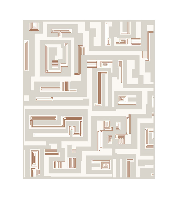 Listo para entregar - Maze by Fede Cheti Amini Alfombra